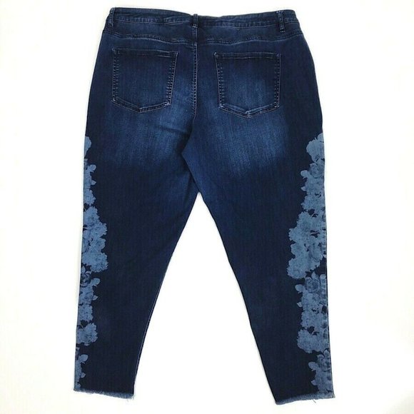 Lane Bryant Raw Hem Skinny Ankle Jeans - Picture 3 of 4